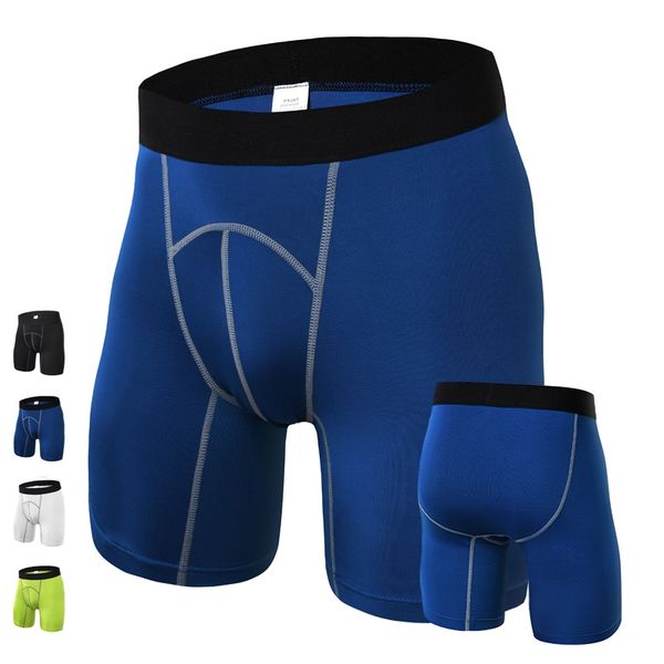 

wholesale shorts spandex apreal mens clothing pants skinny gym shorts compression tights boxer legging for men, Black