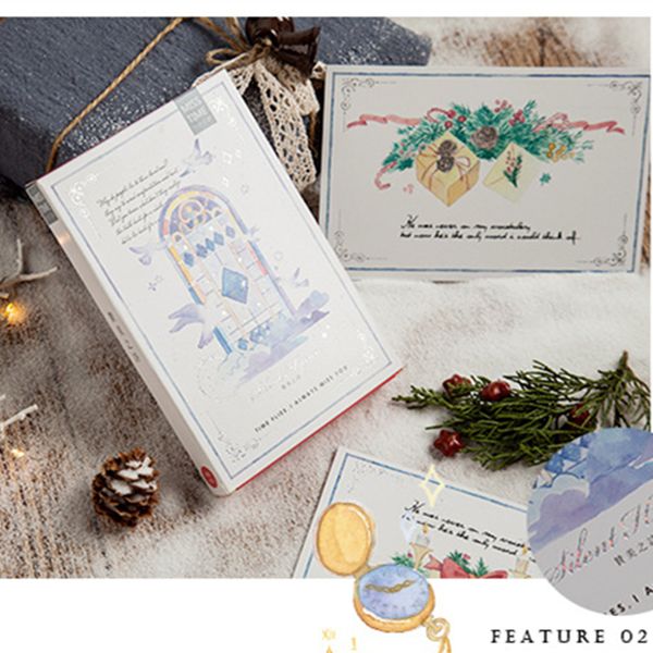 

miss time praise poem postcard greeting card bookmark letter paper 1 lot = 1 pack = 30 pcs