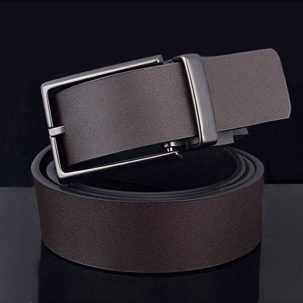 

men's 00% real genuine leather waistband alloy buckle waist belt strap girdle fashion elegant belt for man gift pd12#, Black;brown