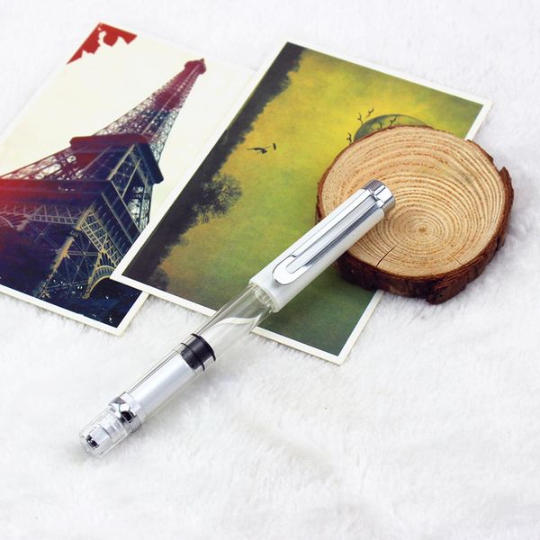 

luxury school office fountain pen gifts writing transparent piston fountain pen demonstrator