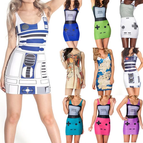 

europe and united states sell map of the world dress body wrap hip vest skirt sell dress mujer vestidos, Black;gray