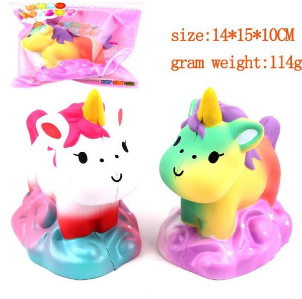 

10pcs/lot pu slow rebound big face unicorn squishy slow rebound promotional gift decompression toy kid cartoon toy