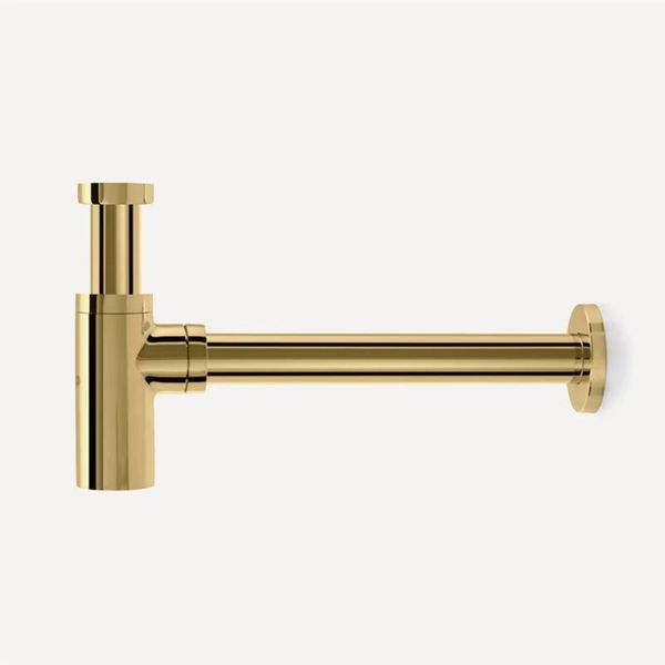 Rolya sifone per bottiglia d'oro di lusso in ottone massiccio pop-up oro lavabo da bagno lavandino scarico scarico sifone idraulico