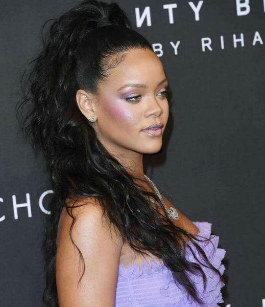 Wrap Around Wet And Wavy Human Hair Ponytail Hairpiece Clip