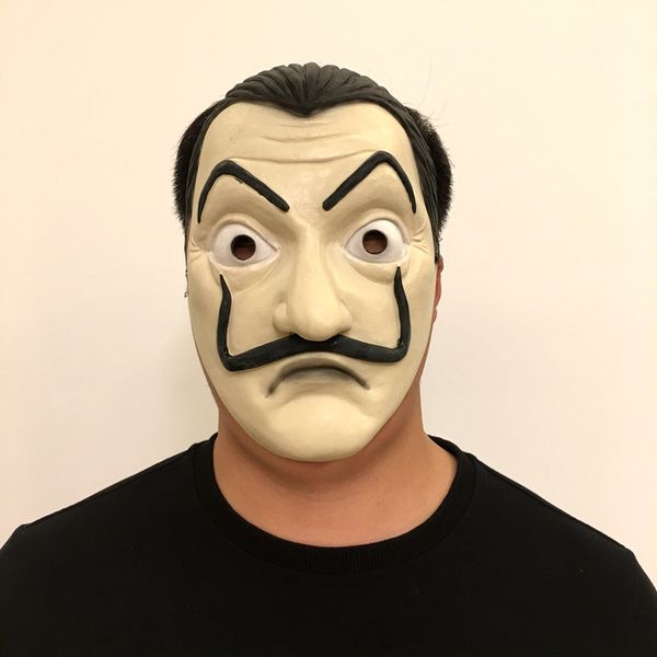 

2018 new type movie quot; la casa de papel" face mask "salvador dali" cosplay movie mask realistic party mask