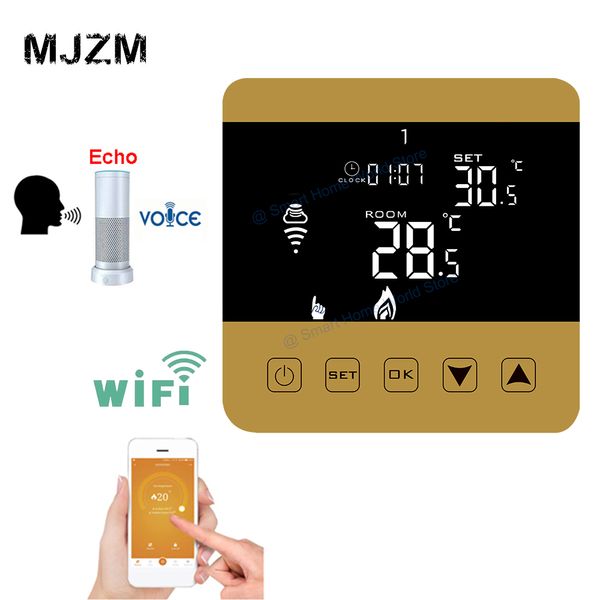 

16a smart wifi thermostat for electric heating floor echo alexa voice control programmable room temperature regulator