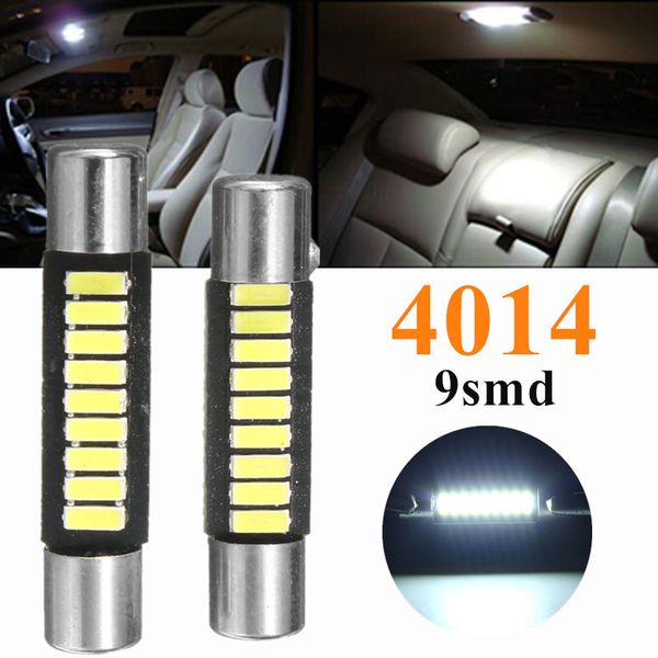 

10x 29mm/31mm led car signal lamp reading lights 4014 9smd white license plate lights super bright