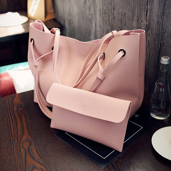 

celldeal korean fashion wild totes pu handbags big capacity women's casual litchi shoulder messenger bag