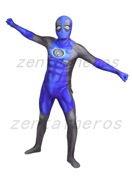 

3d печать дэдпул фонарь корпус супергероя костюм спандекс лайкра зентаи косплей хэллоуин костюм, Black;red