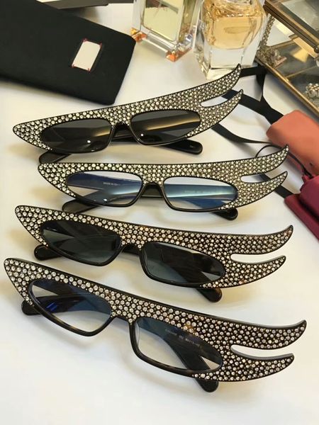 

new fashion luxury sunglasses for men designer sunglasses for women designer glasses angel wings diamond limited edition glasses, White;black