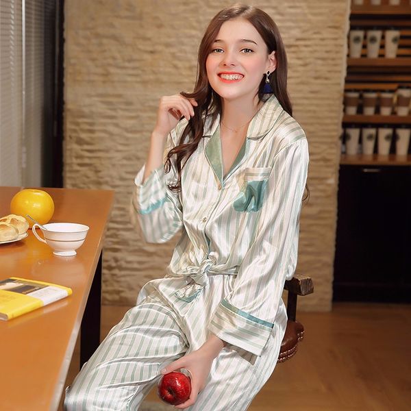 

cotton-sleeved pajamas women long sleeve pants tracksuits two-piece set, Black;red