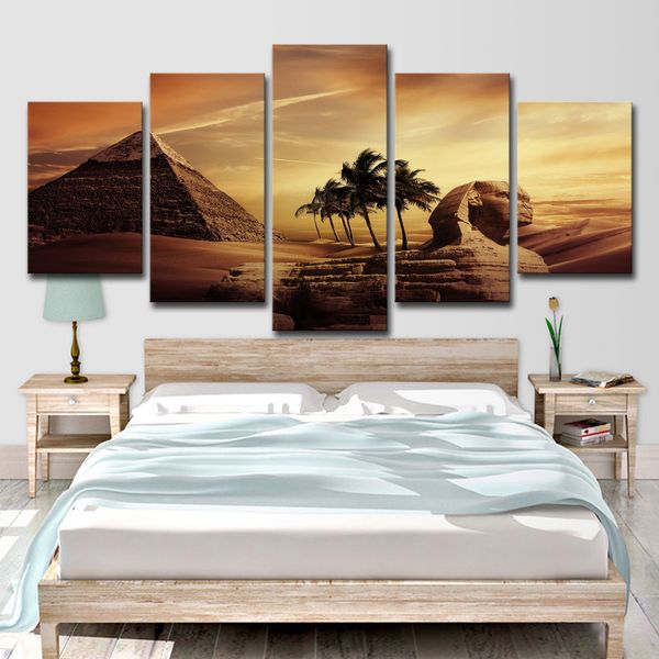 2019 Canvas Pictures Home Wall Art Decor Living Room Egyptian Pyramids Paintings Hd Prints Sunset Desert Posters From Print Art Canvas 16 41