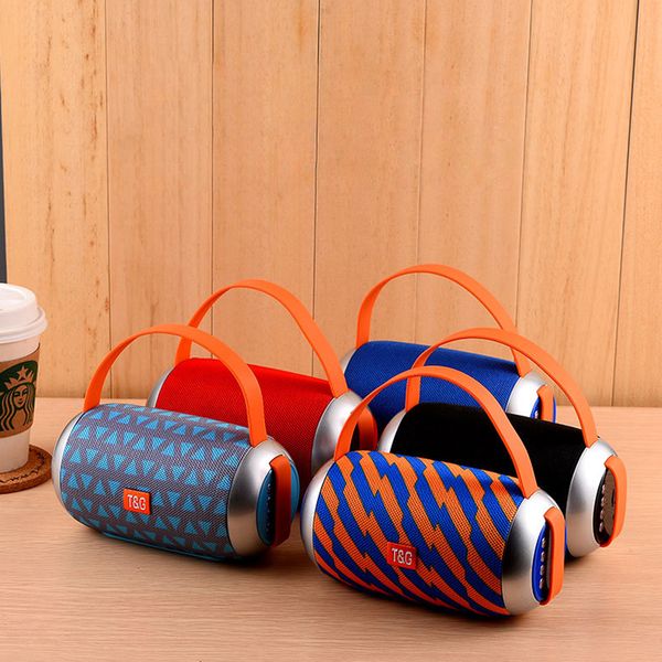 

new tg112 portable hand-held bluetooth waterproof speaker double horn outdoor travel wireless subwoofer support tf fm card
