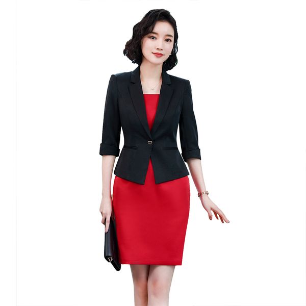 Vestido Negro Con Blazer Rojo Factory Sale, 52% OFF | www.ingeniovirtual.com