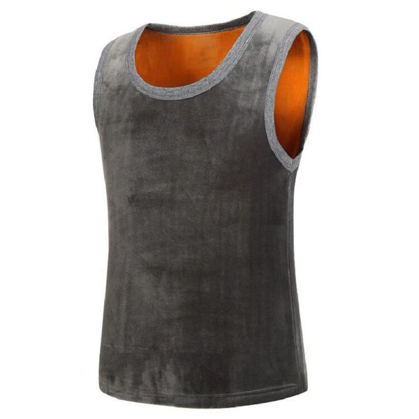 

#1086 2018 autumn winter vest men keep warm 95% cotton round neck thickening vest male fleece slim waistcoat plus size xxxl, Black;white