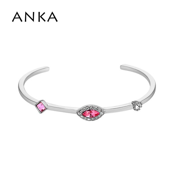 

anka fashion jewelry drop crystal cuff bracelets bangles for women crystals from austria valentine's day #133412, Black