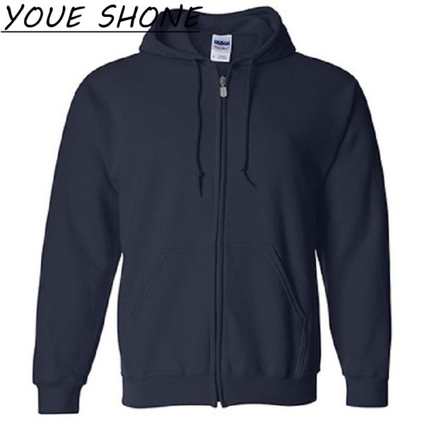 

autumn winter fleece mens hoodies sweatshirts men's women zipper with hood sport jacket coats men casual basic cardigan sportwear, Black