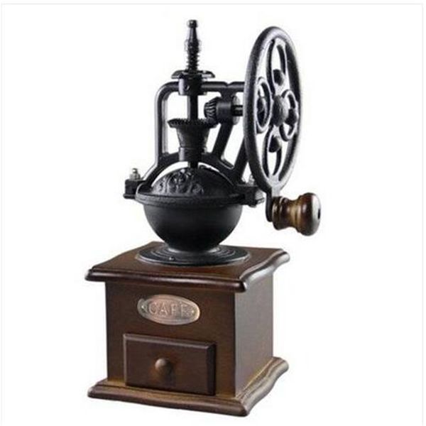

wholesales vintage manual coffee grinder wheel design coffee bean mill grinding machine