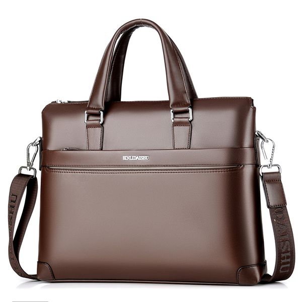 

hand-held men's travel leather briefcases men large shoulder bag document briefcase business male laptote office handbag