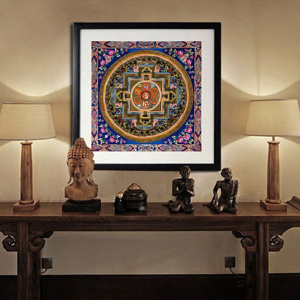 

tibetan thangka mandala art paintings thangka buddha religion faith home decor culture spiritual canvas painting art