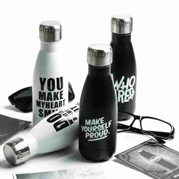 

car coke waters bottles bowling insulation cups stainless steel kettles with lid water bottle leak proof kettle black fashion