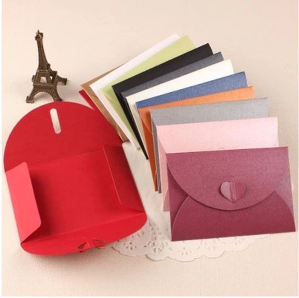 

vintage gilt decorated love buckle pearl paper blank envelopes multicolor business specialty 12 color 60pcs/set/ ing