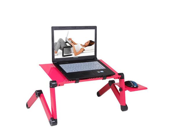 Letrax Computer Desk Quarto Mobiliário Portátil Ajustável Portátil Portátil Notebook Lap Pc Dobrável Mesa De Mesa De Ventilada Bandeja de Cama