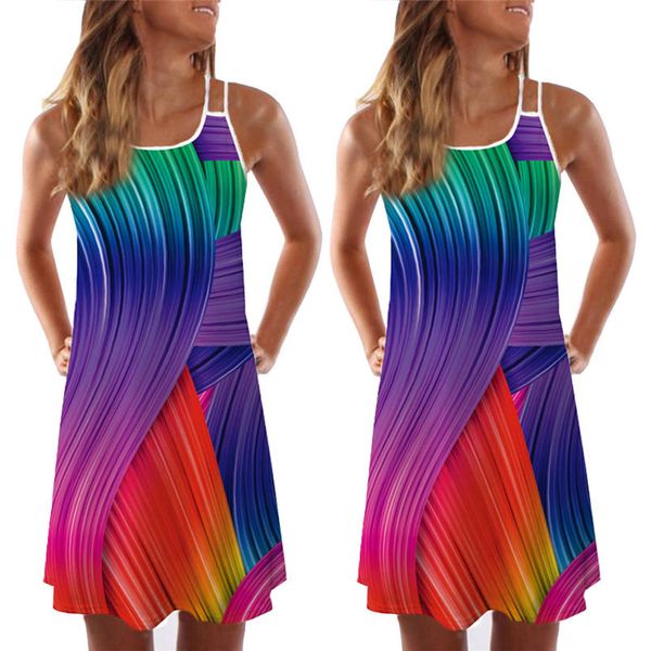 

2018 new women summer vintage sleeveless 3d floral print bohe tank short mini dress dropshipping wholesaling retailing p4, Black;gray