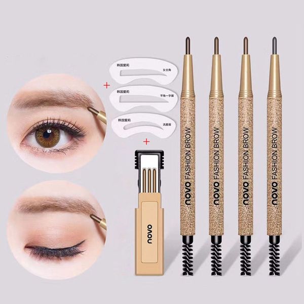 

3pc/set makeup waterproof eyebrow pencil with 3pcs pencil refill +3pcs eye template eye brow enhancer make up tools kits