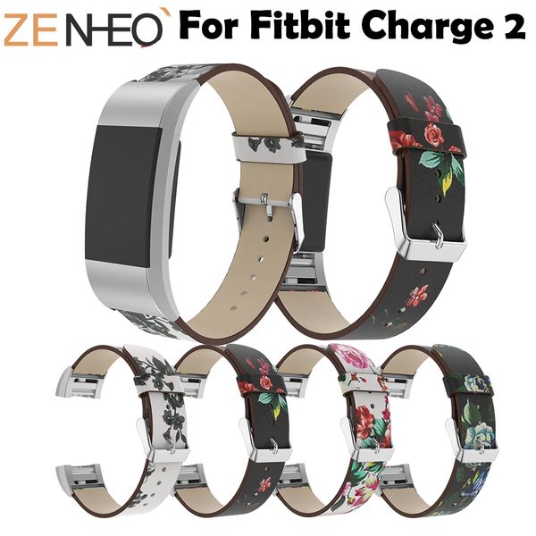 

wristband replacement for charge 2 bands sport leather straps band watch band for charge 2 watchband bracelet, Black;brown