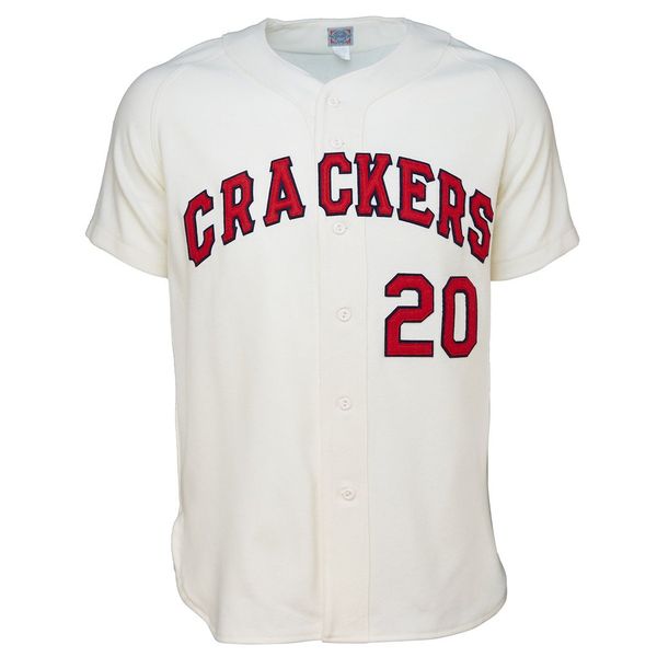 

Atlanta Crackers 1963 Home Jersey 100% Stitched Embroidery Logos Vintage Baseball Jerseys Custom Any Name Any Number Free Shipping