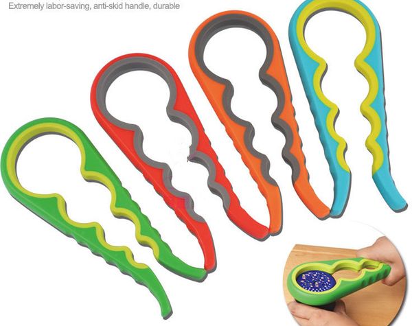 

5pcs/lot multifunction rubber and plastic can opener bottle opener