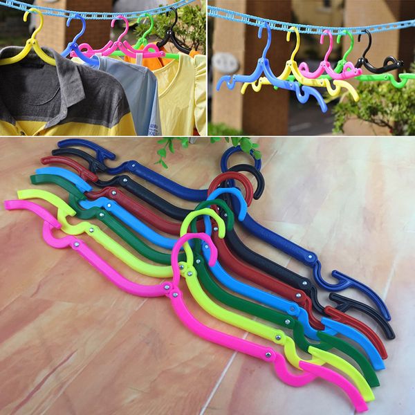 

multifunctional hangers space saver travel portable folding hanger rack outdoor clothes hangers magic plastic antiskid racks wx9-612