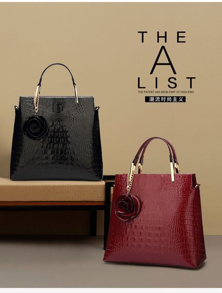 

new women's handbag korean version of the tide shoulder tote bag fashion diagonal cross crocodile pattern handbags