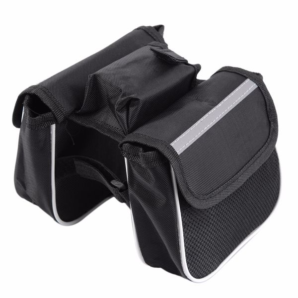 New Fashion Design Bike Bicycle Frame Pannier Cycling Front Tube Bag Dual-Zipper