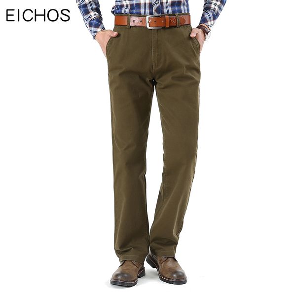 

eichos 2018 man joggers casual cargo pants brand male workwear khaki long trousers cotton army tactical pant men, Black
