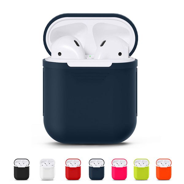 

For Apple AirPods Silicone Case Protective Skin Wireless Bluetooth Cover for Apple Airpods Charging with opp package