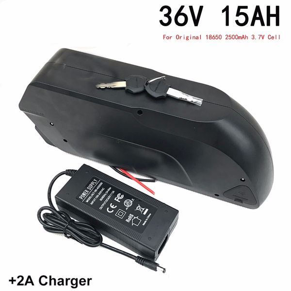 NÓS UE Nenhum Imposto 36 V íon de lítio 350 W 450 W 850 W bicicleta Elétrica Da Bateria 36 V 15Ah para 18650 Celular + 42 V 2A Carregador