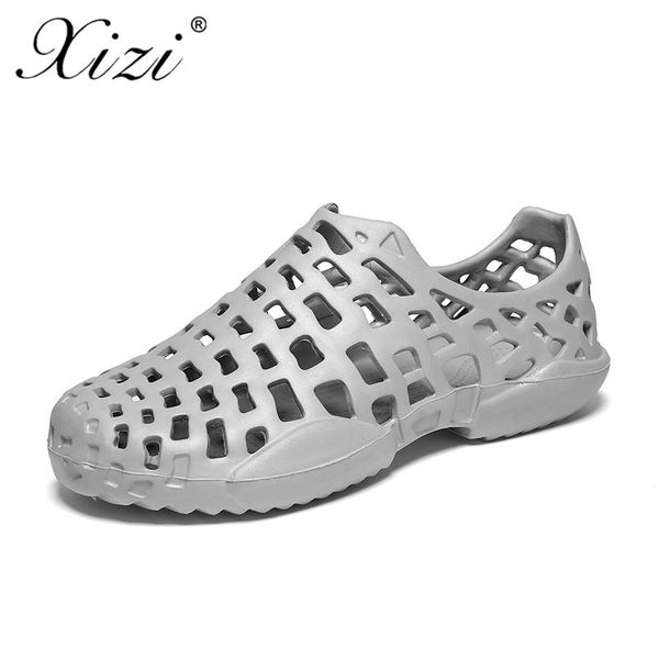 

xizi 2018 men's summer sandals breathable men's sports shoes flat shoes fashion flat sandals men casual shoe hole 36-45, Black