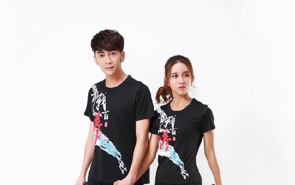

new victor competition badminton t-shirt clothes,men/women table tennis jerseys quick dry,lovers ping pong/tennis t-shirt training clothes, White;black