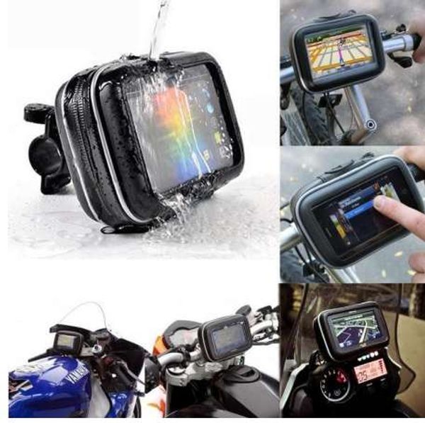 Motocicleta impermeável 5,5 polegadas Universal Bicicleta Bicicleta Handlebar Telefone celular Mount Hitter Case para Samsung para iPhone 7