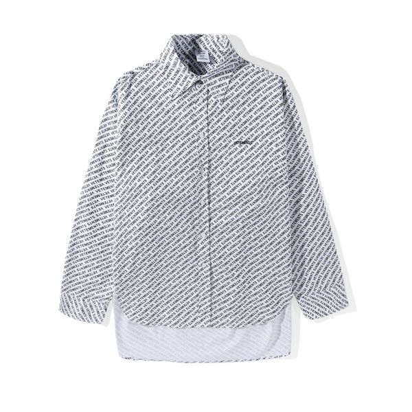 

2018ss мода Vetements рубашка с длинным рукавом Мужчины Женщины высокое качество топ тис
