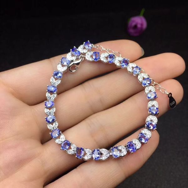 

simple gemstone, multi style and natural natural tanzania bracelet can adjust 925 silver