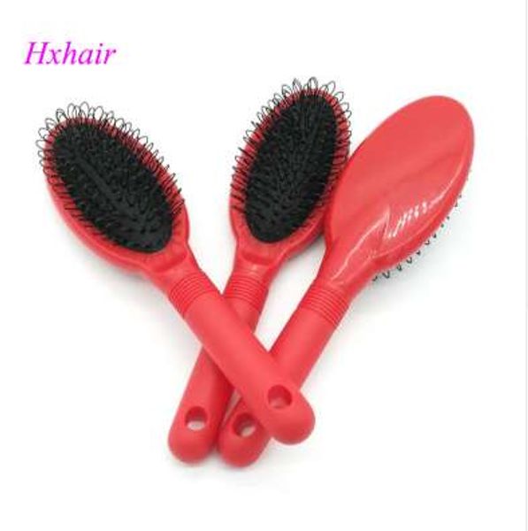 

wholesale - 10pcs no.3 loop brush red handle for hair extension / professional hair comb, Silver