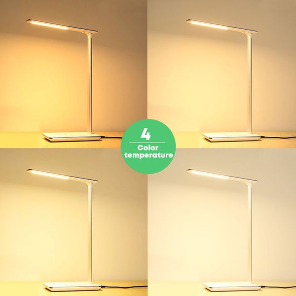 

led desk table lamp qi standard wireless charger lamp charging light for samsung s7 edge s8 plus note8 iphone8 x