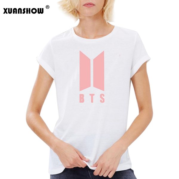 

XUANSHOW новое прибытие Женская футболка BTS альбом Bangtan мальчики Kpop K поп женщины топы