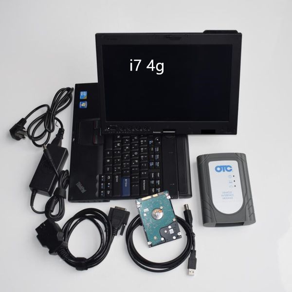 Для Toyota Diagnostic Tool Connector GTS TIS3 OTC установлен в ноутбуке X220T I5 4G Touch готово к работе с полным кабельным сканером