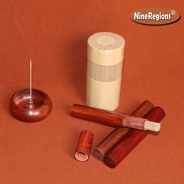 

5g 45pcs natural pure wild chinese hainan agar stick incense with rosewood tube aloeswood oud wonderful scents