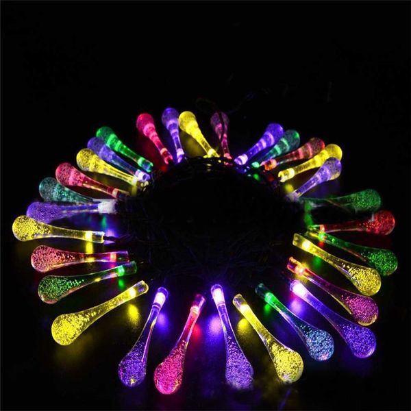 

eco-friendly 20 led 4 цвет струнные гирляндой солнечные рождественские огни гирлянд свадебные drops светодиодные строки рождественские украш