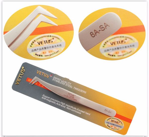 

vetus new 6a-sa eyelash tweezers anti-static stainless steel 3d/6d volume fan lash tweezer for eyelash extension